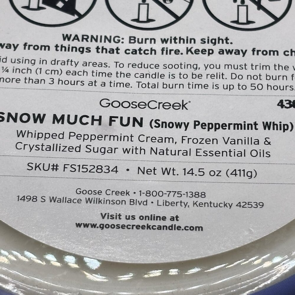 Goose Creek Frosty The Snowman 3 Wick Jar Candle Snow Much Fun Peppermint 14.5oz - Picture 16 of 16